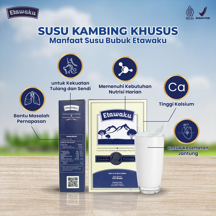 

terbaru !!! etawaku platinum - susu kambing etawa untuk bantu masalah pernafasan dan persendian