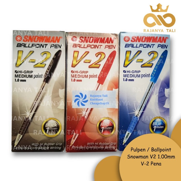

JTTOP" PULPEN / BALLPOINT SNOWMAN V2 1.00MM V-2 PENA