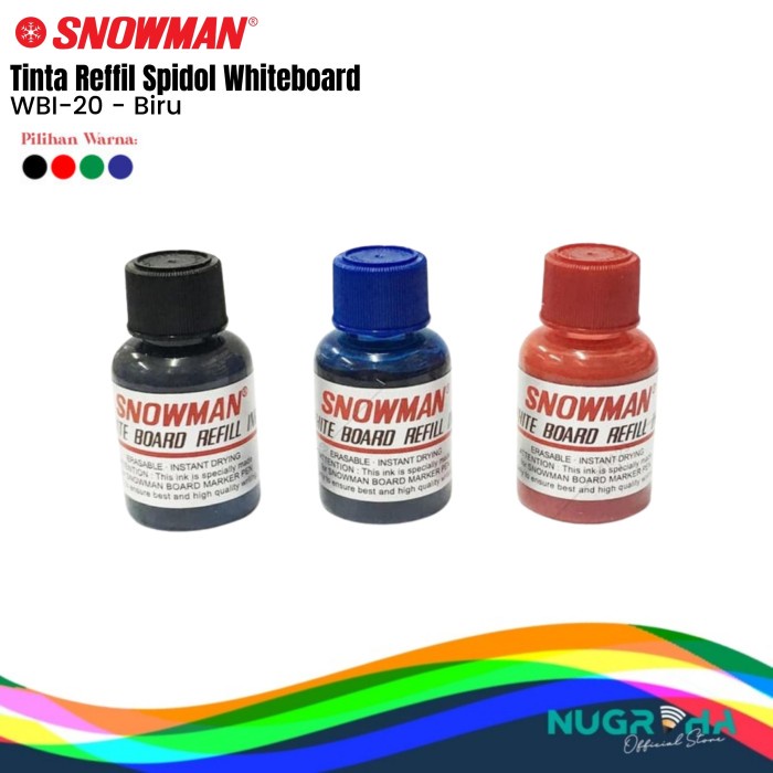 

JTTOP" TINTA REFFIL SPIDOL WHITEBOARD SNOWMAN WBI-20