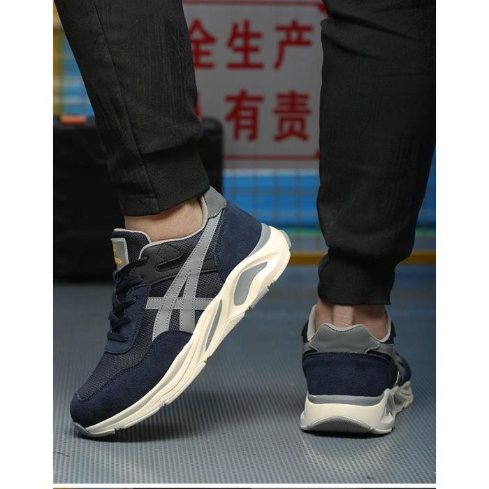 Ready Sepatu Safety Sport Pria Ujung Besi Sporty Safety Shoes Bukan Jogger