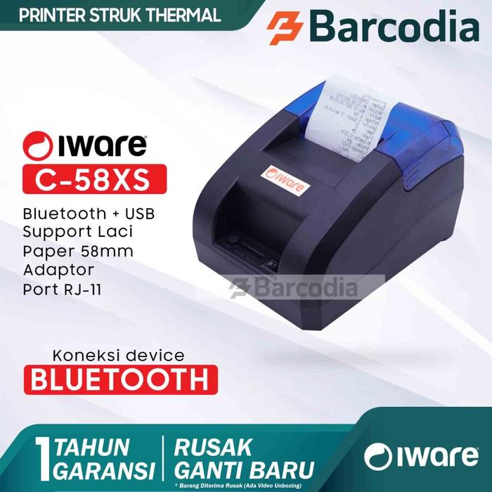 Printer Bluetooth Iware C58XS Printer Thermal Bluetooth 58mm