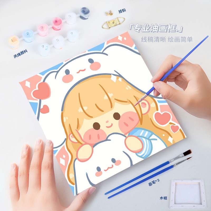 

Gratis Ongkir Canvas Painting By Number Melukis Mewarnai Kanvas Prakarya Anak - Canvas Ukuran 20X20