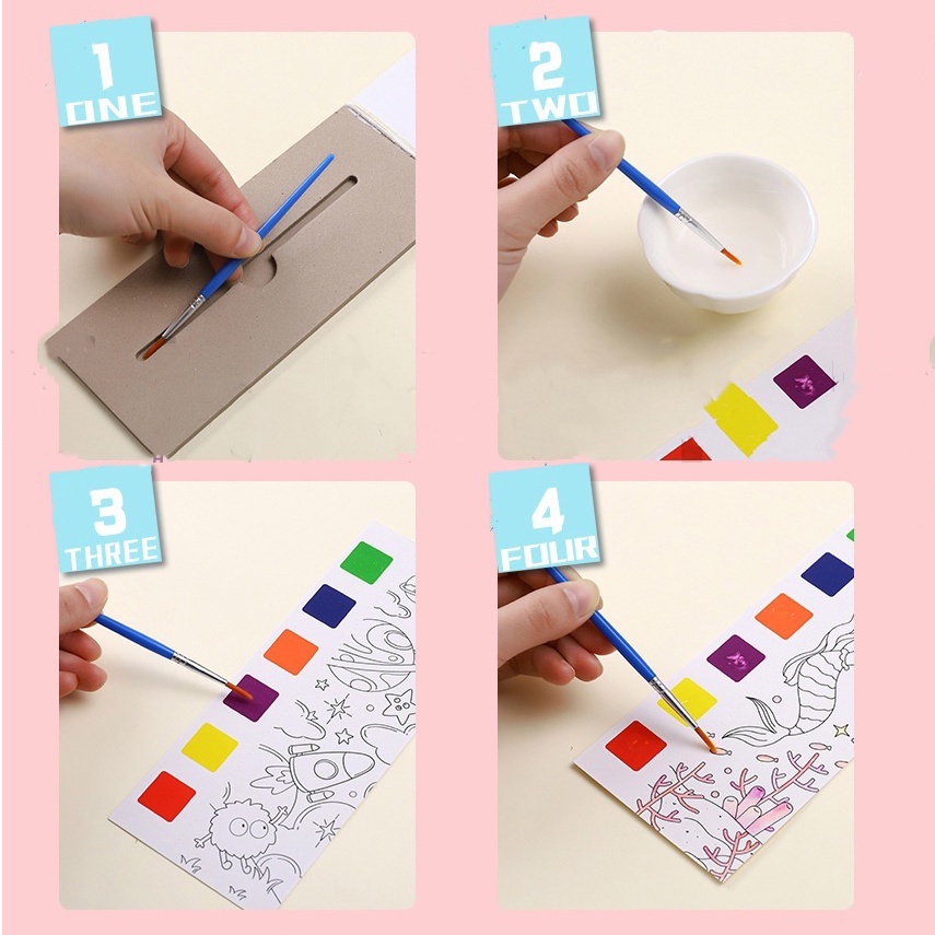 

Unik [Felizkids] [Bk136] 1 Set Paket Lukis / Paket Melukis Anak 12 Hal