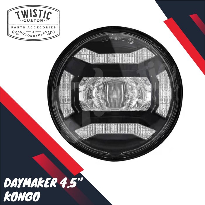 Daymaker 4.5 inch Kongo Lampu LED Foglamp Motor Harley Benelli Keeway