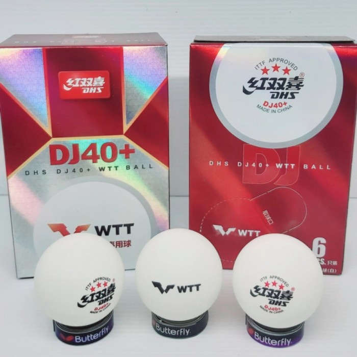 PROMO Bola Pingpong DHS 3 Star DJ40+ Busan - Tenis Meja DHS WTT 3STAR WORLD