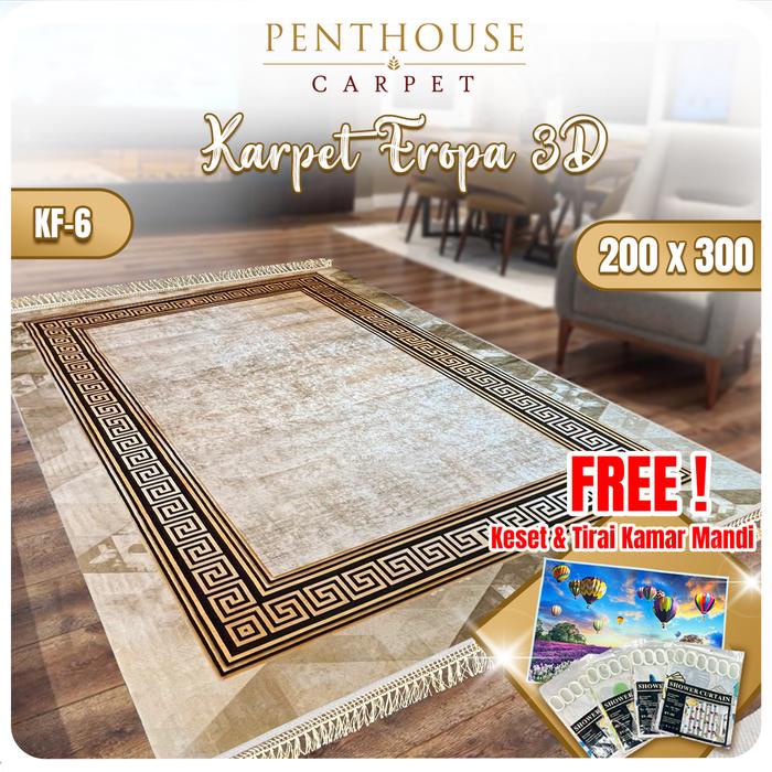 FREE KESET BELI SEKARANG Karpet PENTHOUSE Karpet 3D Karpet Lantai Fantasi 200x300 cm / Karpet Modern