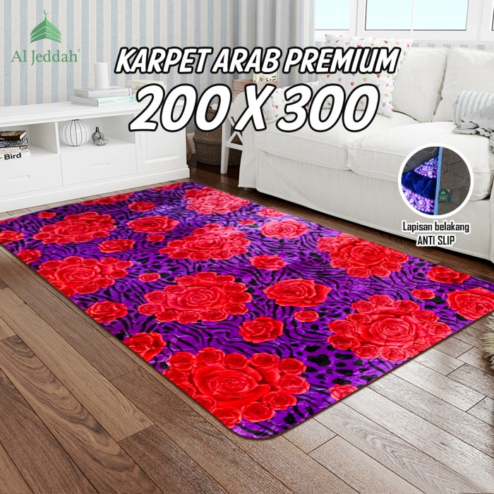 Karpet Lantai 190x280 Anti Slip Busa Premium Quilting Tebal Empuk