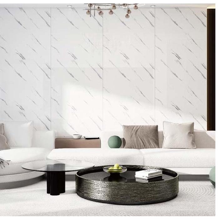 Wallpaper Motif Marmer L 60 x P 300 GLOSSY Sticker Dapur anti minyak marble backdrop tv mewahMARMER
