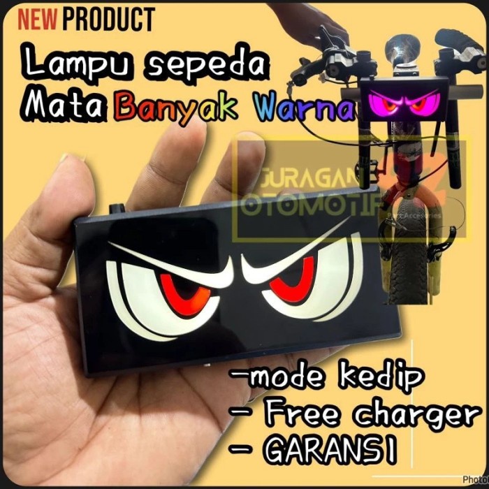 lampu sepeda aksesoris sepeda bmx mata kelap kelip