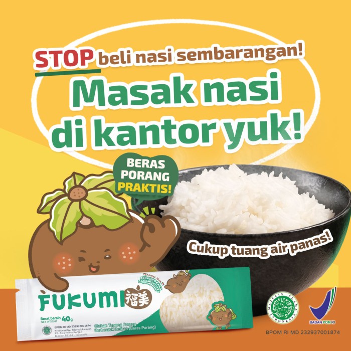 Beras Porang Fukumi Pouch 1Kg Dengan Gelas Takar