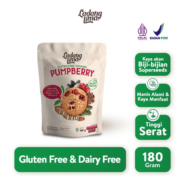 

Ladang Lima - Pumpberry Cookies 180g Healthy Cookies With Protein