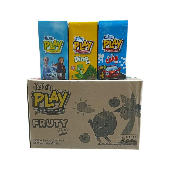 

1 Dus Relaxa Play Gummy Candy Yupi Isi 12 Box @12 Pcs (Varian Random) Permen Camilan