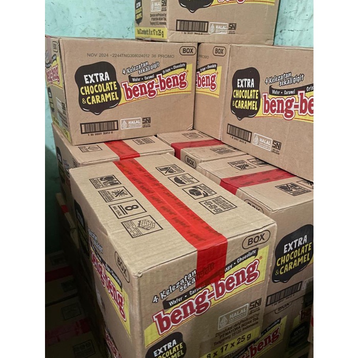 

BENG BENG Wafer Coklat Caramel Crispy ( 1 Pack / Isi 17 Pcs )
