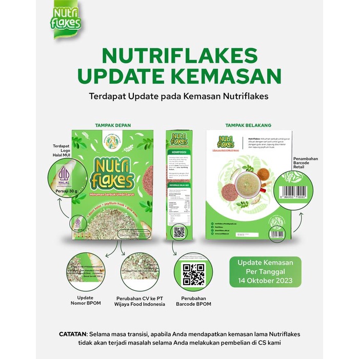 

Nutriflakes paket 1 box Susu Cereal Granola
