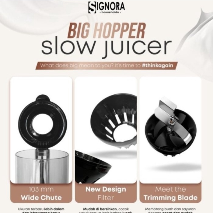 Big Hopper Slow Juicer Signora / Slow Juicer Signora