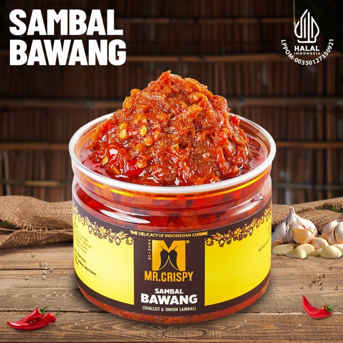 

Sale! Sambal Mr Crispy Sambal Bawang Trasi Balado Rica Hijau Thai