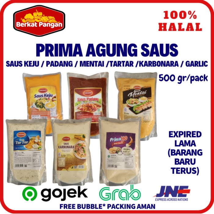 

Sale! Prima Agung Saus Keju / Mentai / Tartar / Garlic / Karbonara 500Gr
