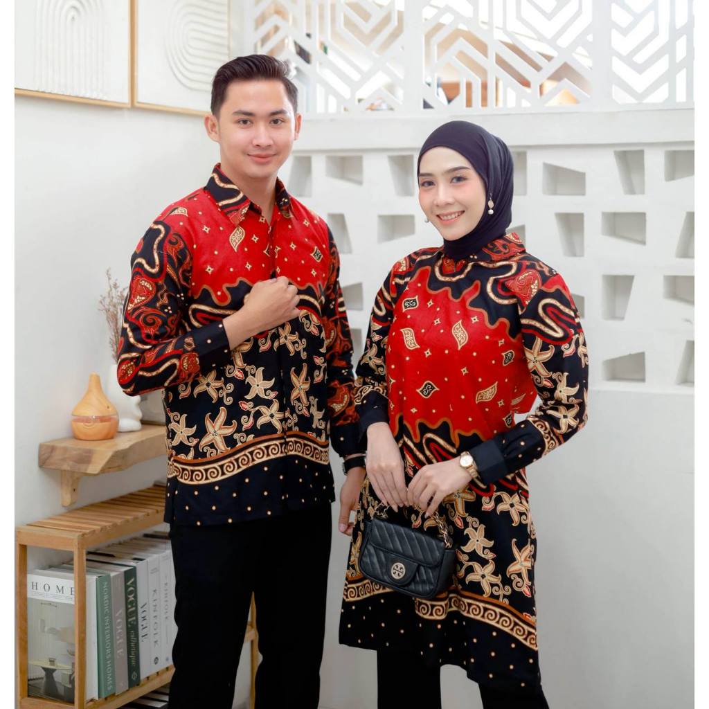 New Benang Raja Couple Batik Kemeja Dan Tunik 3Negri Ready