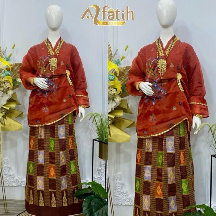 MURAH odh BAJU BODO LAKBU MODERN ORGANZA SULTAN SULAM BORDIR LAGOSI ADAT BUGIS MAKASSAR PESTA