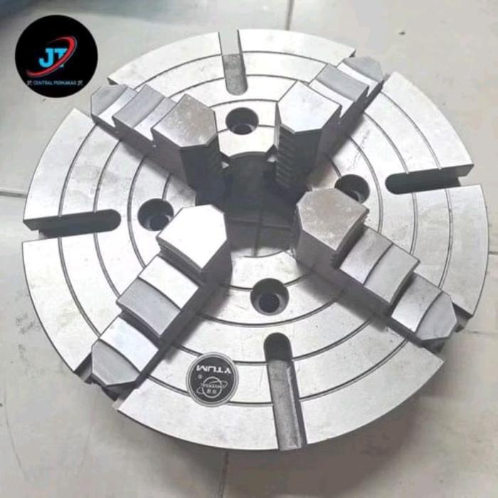 Chuck Bubut 10" (4Jaw) Claw Bubut Catok Kepala Bubut (Bola Dunia)