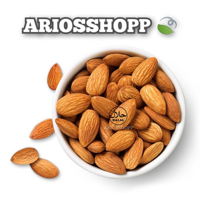 

Terbaru Kacang Almond Mentah 1000Gr / California Usa / Almonesia Best Quality Ready