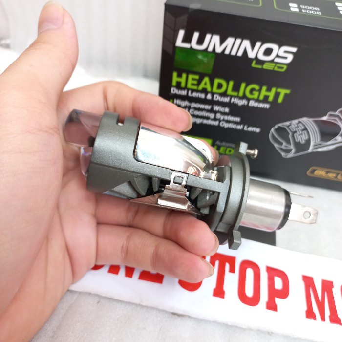 Lampu Led Mini Projector H4 Mp3 Mini Biled Mini Laser Luminos Led H4 Mp3 (Hi/Lo) Original Ori Asli