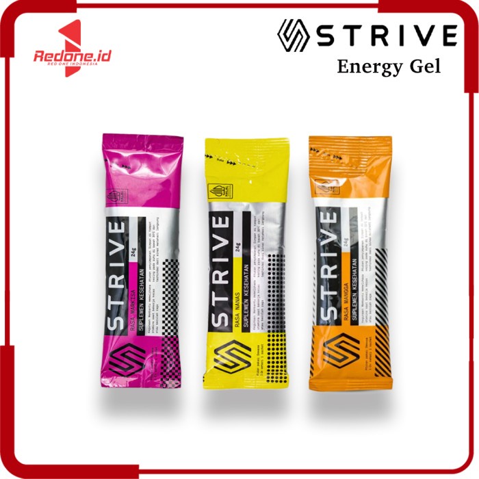 

Strive Energy Gel 24g - Suplemen Olahraga BPOM Halal - Rasa Nanas