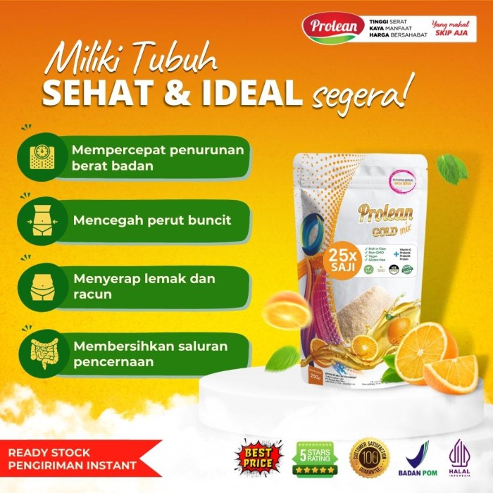 

PROLEAN - Minuman Serbuk Tinggi Serat - Rasa Jeruk