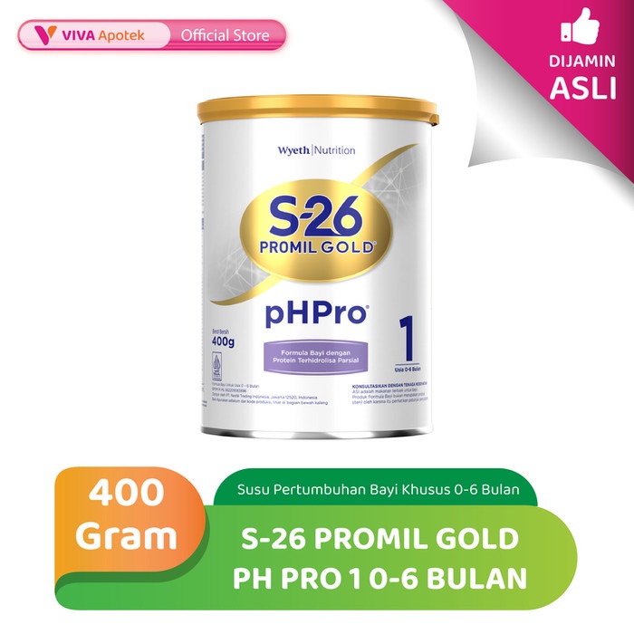 S-26 Promil Gold PH Pro 1 Susu Formula Bayi Khusus 0-6 Bulan (400 Gram