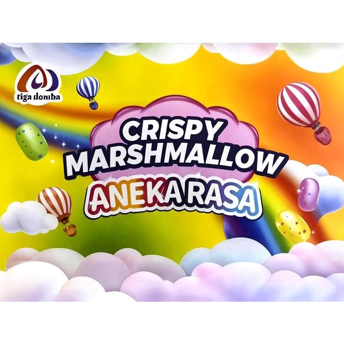

SALE !!! HALAL 1 BOX (30 PCS) CRISPY MARSHMALLOW ANEKA RASA BUAH: STROBERI, LEMON, JERUK, APEL,