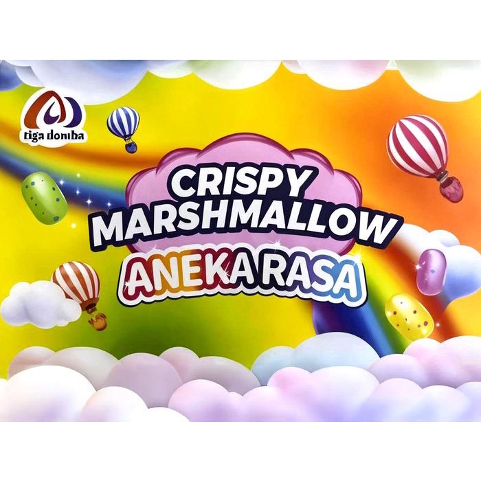 

SALE !!! HALAL4 BOX @120 PCS-CRISPY MARSHMALLOW-ANEKA RASA BUAH: STROBERI, LEMON, JERUK, APEL, DAN