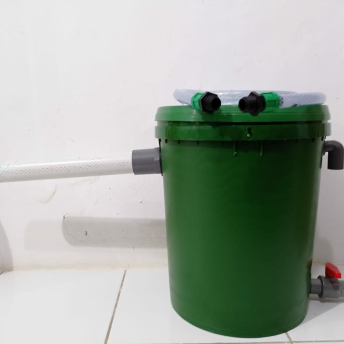 Filter Tabung Kolam Ikan Koi Hias Aquaponik Paket (Tanpa Pompa Air)