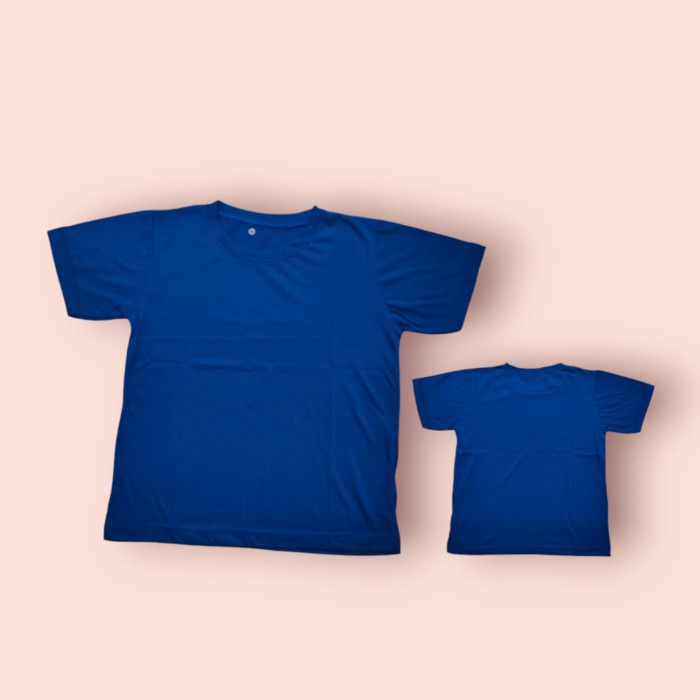 KAOS POLOS ANAK PEREMPUAN/LAKI-LAKI 3-11 THN WARNA BIRU BCA