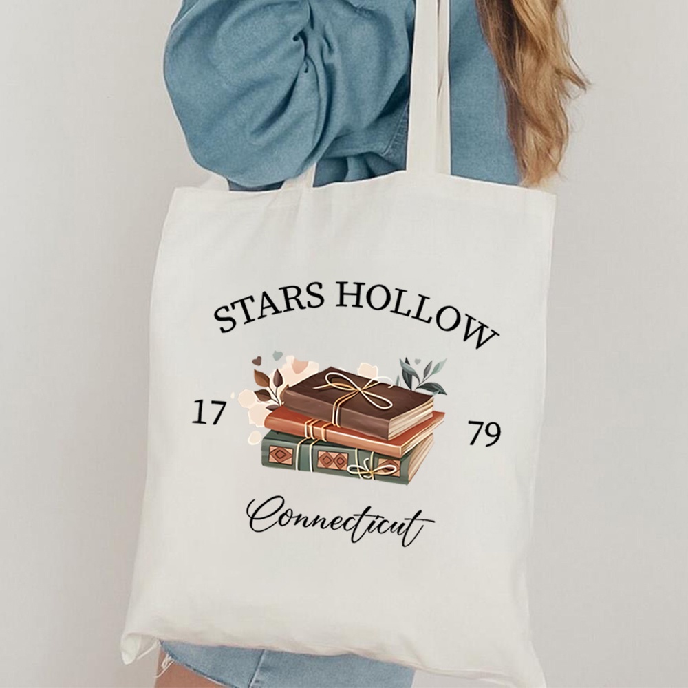 Retro Stars Hollow 1779 Tote Bag Gilmore Girls Women Handbag Fall Vibes Autumn Designer Bags Luke's