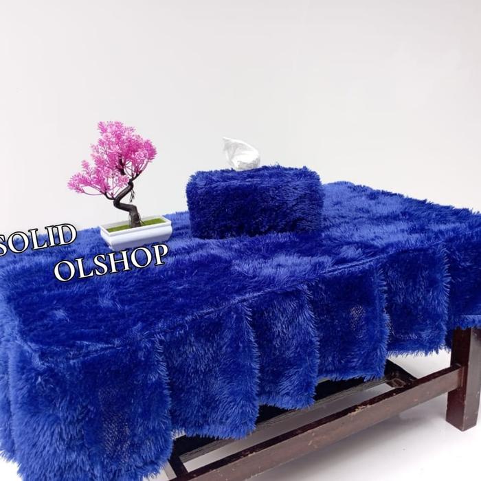 HJK Promo Taplak rumbai +sarung tissue/Taplak Rumbai ruang tamu/Taplak Rumbai mewah taplak meja