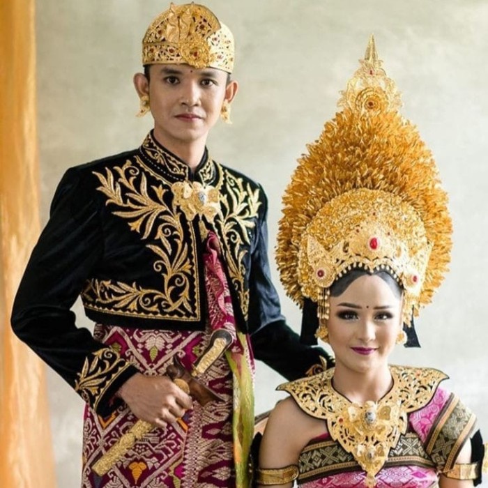 TERLENGKAP baju adat bali jas hanya pria full set