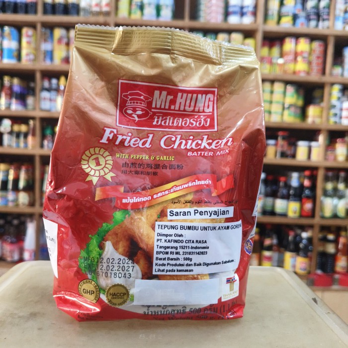 

SALE !!! MR. HUNG FRIED CHICKEN BATTER MIX FLOUR/ TEPUNG BUMBU AYAM GRG 500GR READYY