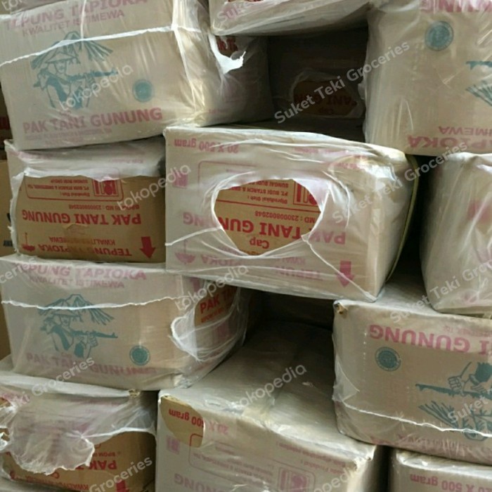 

SALE !!! PAK TANI GUNUNG TEPUNG TAPIOKA SAGU 500GR PER DUS ISI 20 GOJEK READYY