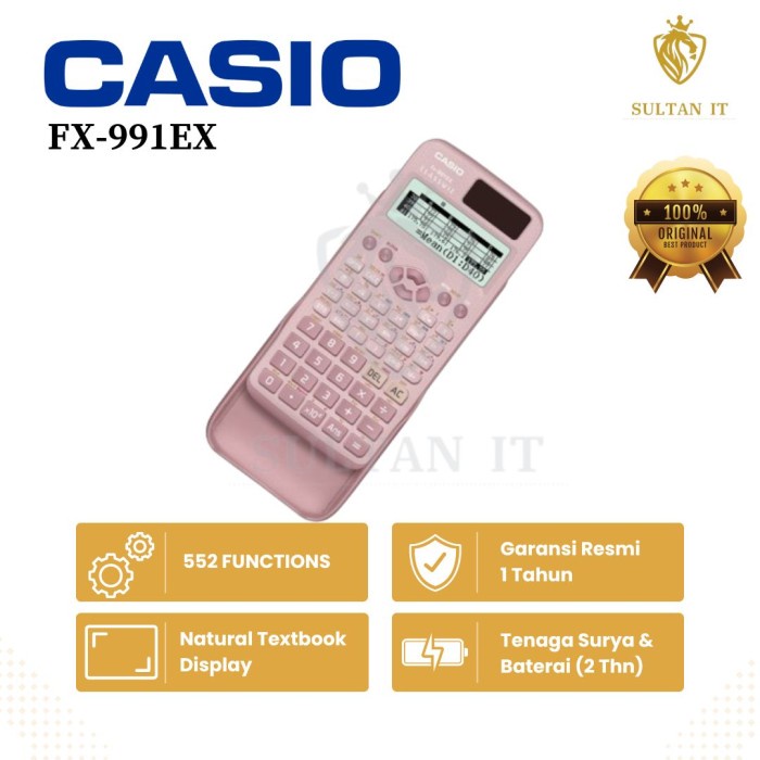 

KALKULATOR SCIENTIFIC CASIO FX 991EX - Pink ORIGINAL TERLARIS/TERMURAH/TERPOPULER