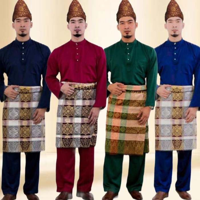 DISKON Layooney Baju Teluk Belanga Pria Melayu Kurung Setelan Pakaian Adat