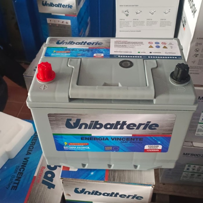 Aki Mobil Mf Kering N50Z Unibat 55D26R 60Ah 60 Ampere Kijang Timor Elf