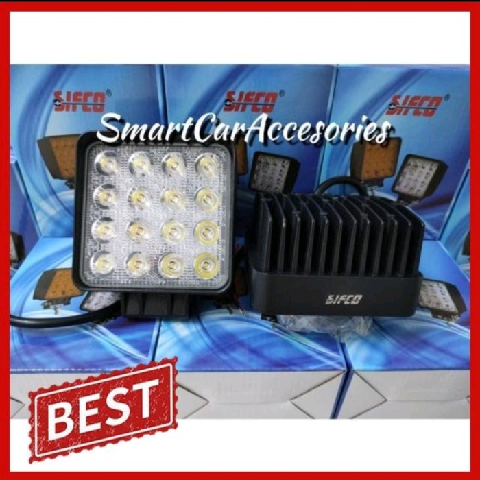 Sale Lampu Kerja Kabut Foglamp Tembak Sorot 16 Led Cree 48 Watt Kotak Sifco