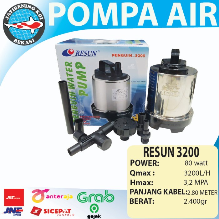 Resun Penguin 3200 Pompa Air Kolam Ikan (3200Lph 80 Watt) Promo