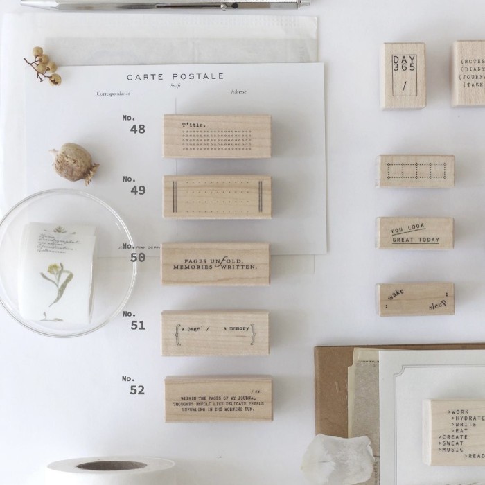 

NYRET Vol.10 Daily Aesthetic Rubber Stamp - No.48-No.54