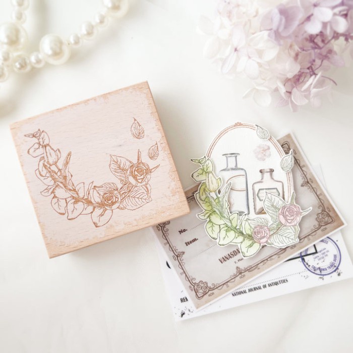 

Journal Pages Vintage Frame & Floral Wreath Rubber Stamps