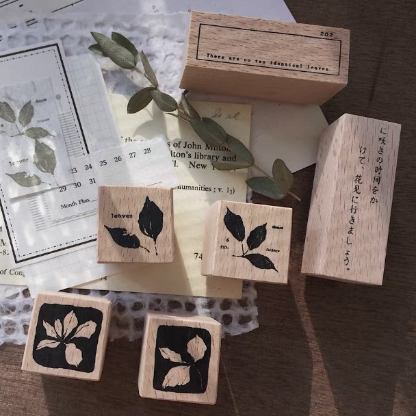 

Jeenzaa Zoey Leaves Rubber Stamp Set