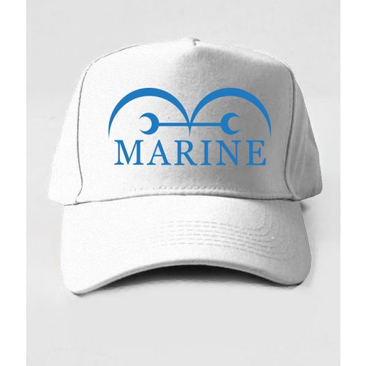 Topi Baseball Anime One piece Marine Logo uniform