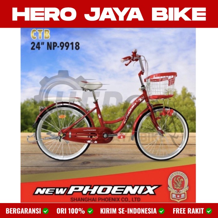SEPEDA MINI KERANJANG DEWASA PEREMPUAN NEW PHOENIX Uk 20 24 & 26 Inch
