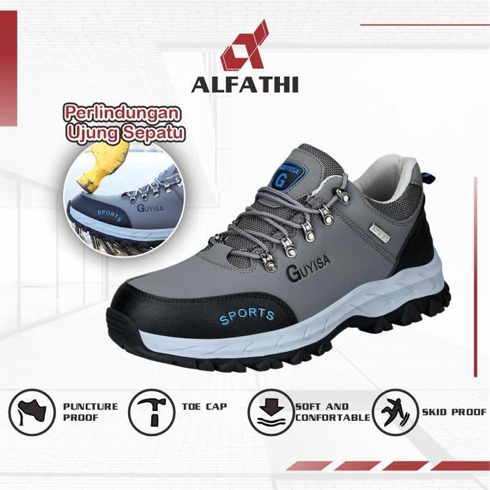 Alfathi Sepatu Safety Ori By Guyisa Grey Orange