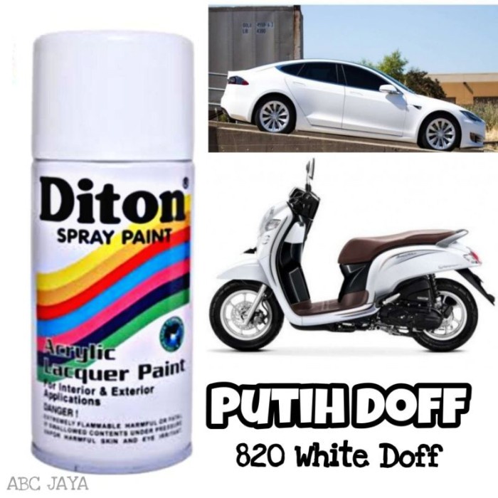 Pilok Pylox DITON 820 White Doff Putih Doff Dop Cat Semprot Otomotif